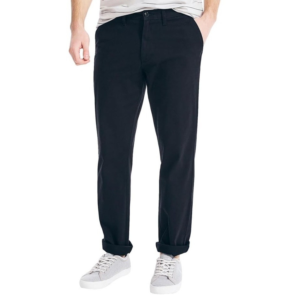 Nautica Men 33x32 Classic Fit Chino Pants Navy Flex Stretch Workwear Office